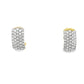 1.79CT White Diamond Earrings in Yellow and White Gold