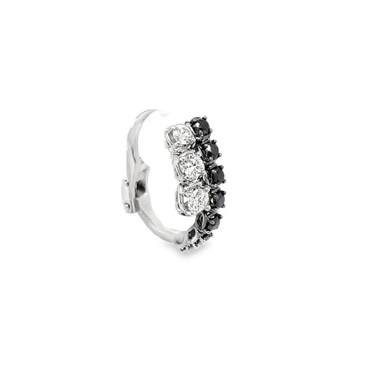 A Link Abbracci Black and White Diamond Wrap Earrings