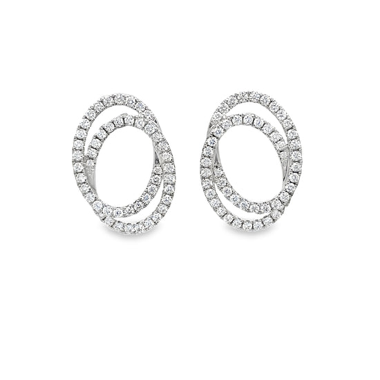 Double Looped Stud Earrings