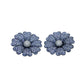 Tanzanite and Diamond Flower Earrings