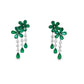 Waterfall Floral Emerald Earrings