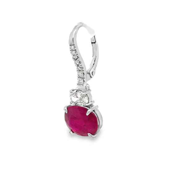 Piranesi Ruby and Diamond Wire Earrings