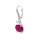 Ruby and Diamond Wire Earrings