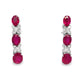 Burmese Ruby and Diamond Earrings