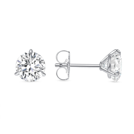 3.01CT Martini Set Diamond Stud Earrings