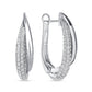 Double Hooped Tapered Diamond Earrings