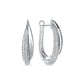 Double Hooped Tapered Diamond Earrings