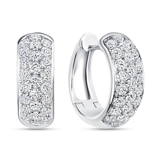 1.37CT Diamond Hoop Earrings