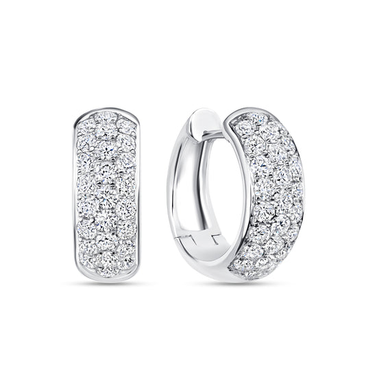 1.37CT Diamond Hoop Earrings