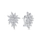 Diamond Starburst Earrings in White Gold