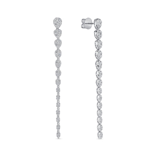 3.26CT Diamond Strand Earrings