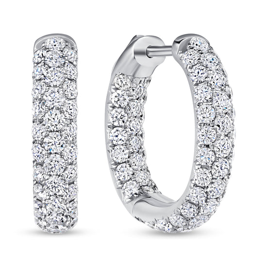 3.05 CT Diamond Hoops