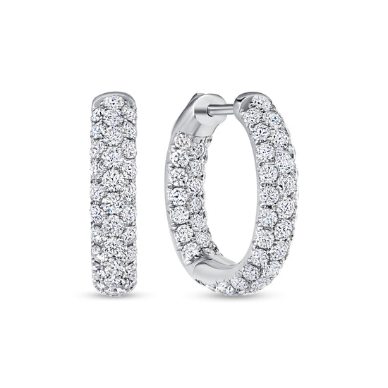 3.05 CT Diamond Hoops