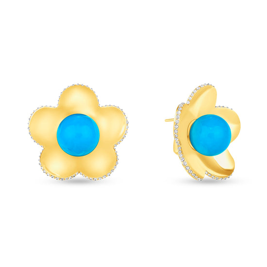 Piranesi Capri Cinque Turquoise Bead Earrings