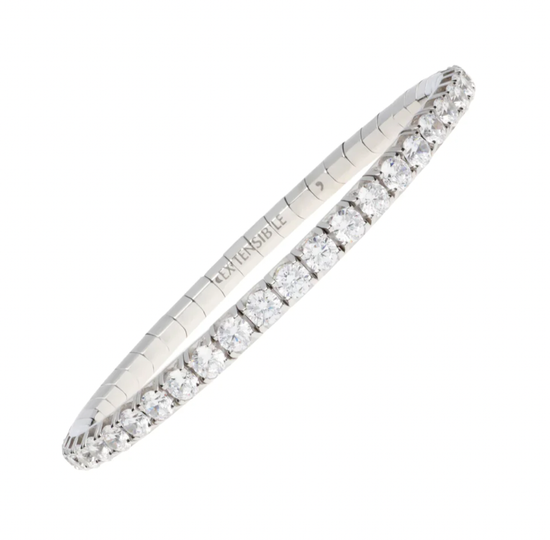 15.26CT White Diamond Stretch Tennis Bracelet