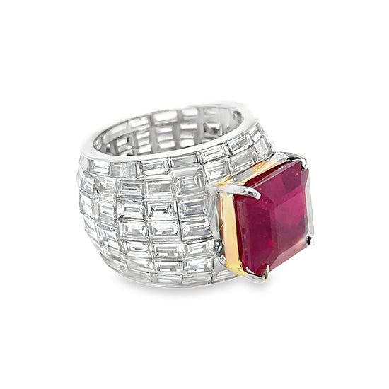 Ruby and Diamond Dome Ring