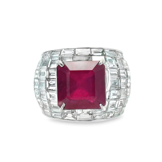 Ruby and Diamond Dome Ring