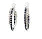 Sapphire and Diamond Twist Hoop Earrings