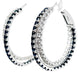 Sapphire and Diamond Twist Hoop Earrings