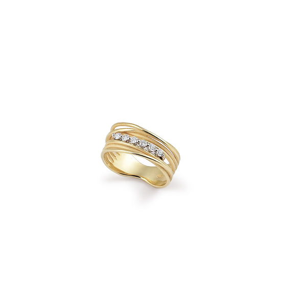 Annamaria Cammilli Six Layer Six Diamond Seta Ring