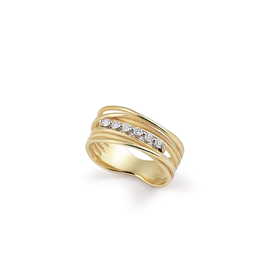 Annamaria Cammilli Six Layer Six Diamond Seta Ring