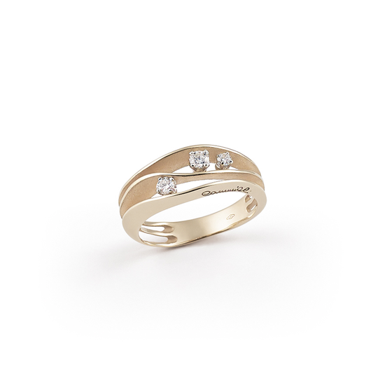 Annamaria Cammilli Three Layer Three Diamond Dune Ring