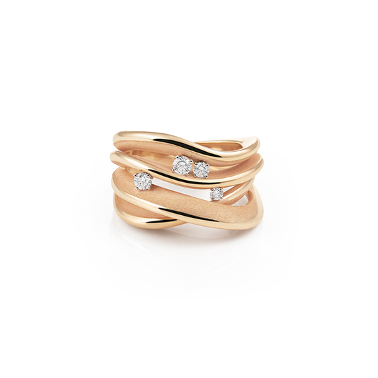 Annamaria Cammilli Four Layer Four Diamond Firenze Icon Ring
