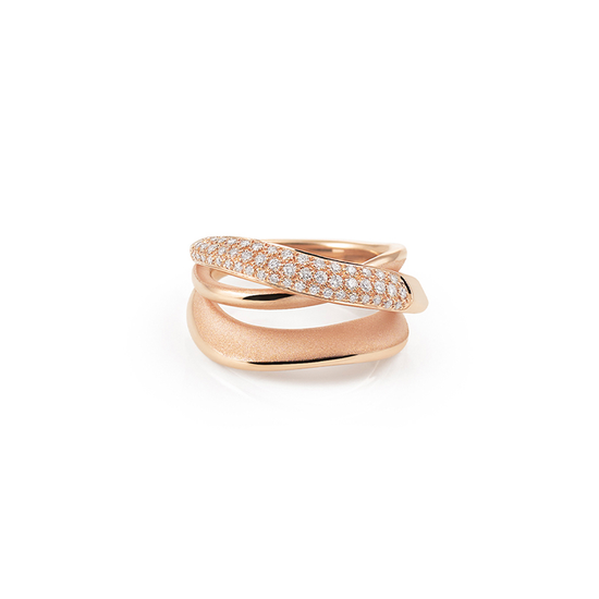 Annamaria Cammilli Three Layer Pavé Diamond Firenze Galaxy Ring
