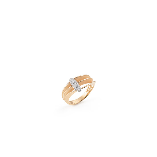 Annamaria Cammilli Three Layer Pavé Diamond Dune Chic Ring