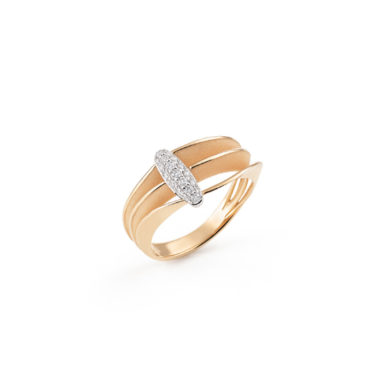 Annamaria Cammilli Three Layer Pavé Diamond Dune Chic Ring