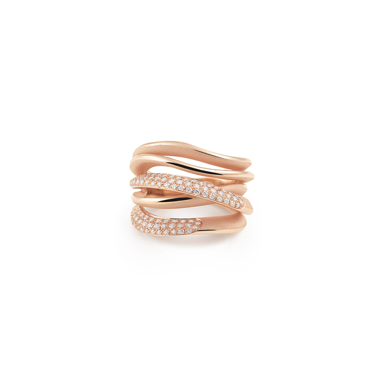 Annamaria Cammilli Five Layer Pavé Diamond Firenze Galaxy Ring