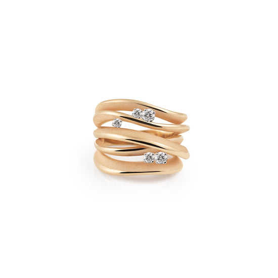 Annamaria Cammilli Five Layer Five Diamond Firenze Icon Ring