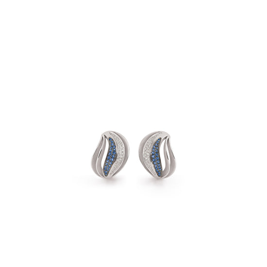 Annamaria Cammilli Four Layer Diamond and Blue Sapphire Velaa Color Earrings