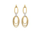 Annamaria Cammilli Diamond and Gold Pavé Dangling Dune Chic Earrings