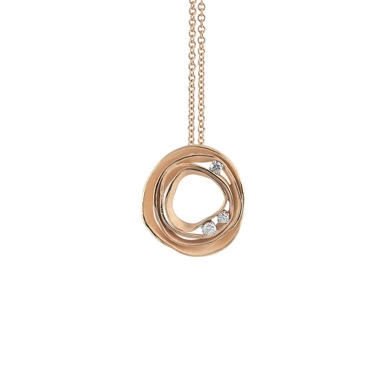 Annamaria Cammilli Round Four Layer Three Diamond Dune Pendant