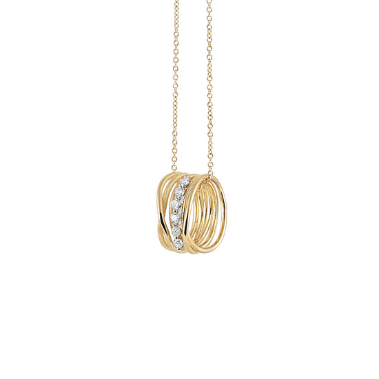 Annamaria Cammilli Round Layered Diamond Seta Pendant