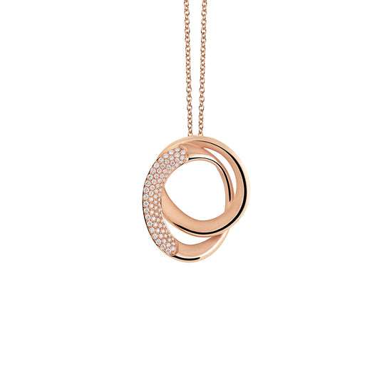 Annamaria Cammilli Round Two Layer Pavé Diamond Firenze Galaxy Pendant