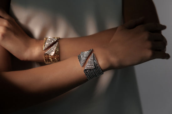 Etho Maria Diamond Reflexion White Cuff Bracelet