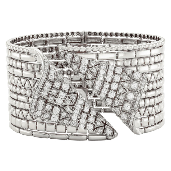 Etho Maria Diamond Reflexion White Cuff Bracelet