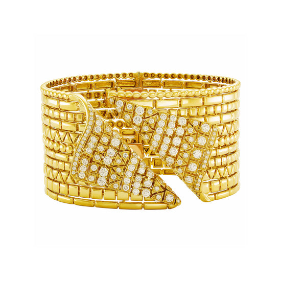 Etho Maria Diamond Reflexion Yellow Cuff Bracelet