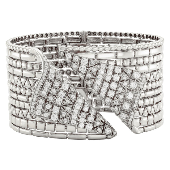 Etho Maria Reflection White Diamond Cuff Bracelet