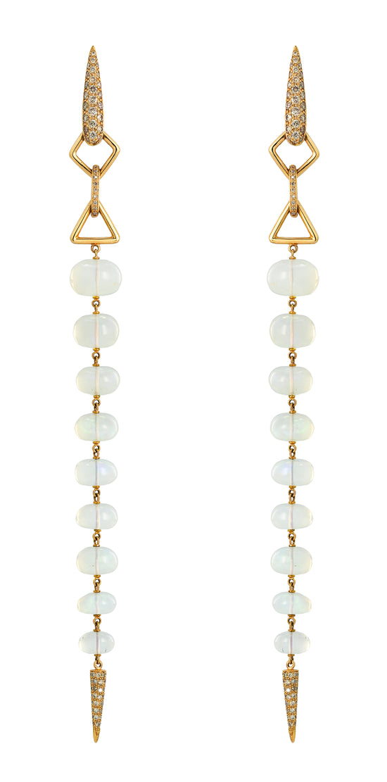 Etho Maria Brown Diamond and Opal Earrings