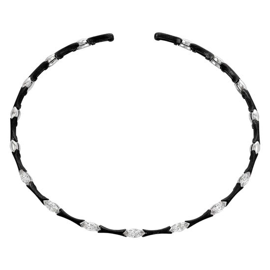 Etho Maria White Diamond Flexible Chord Necklace