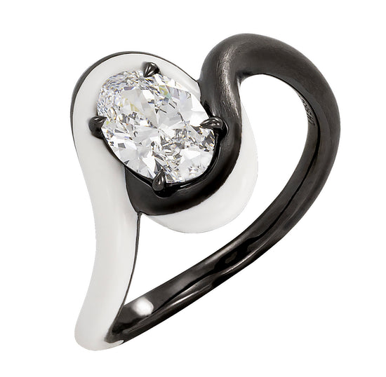 Etho Maria Oval Diamond Solitaire Ring