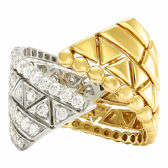 Etho Maria Diamond Two Tone Reflexion Ring