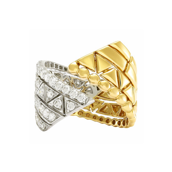 Etho Maria Diamond Two Tone Reflexion Ring