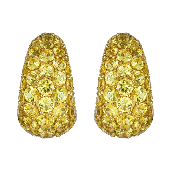 Piranesi Small Yellow Sapphire Hoop Earrings