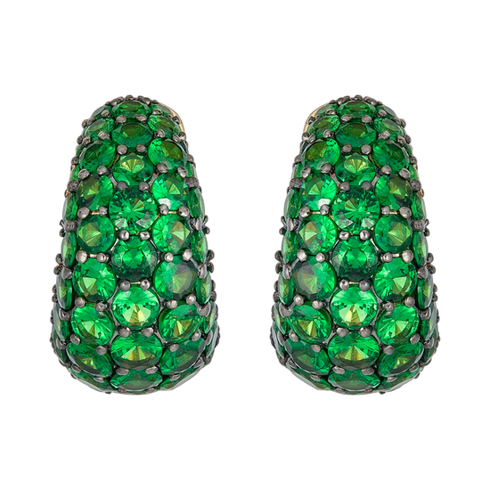 Piranesi Tsavorite Dome Huggie Earrings