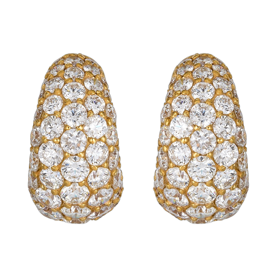 Piranesi Small Dome Huggie Diamond Earrings