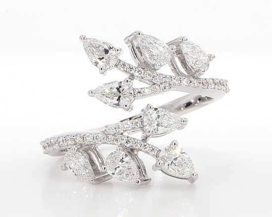 1.28CT Pear Shaped Vine Diamond Ring